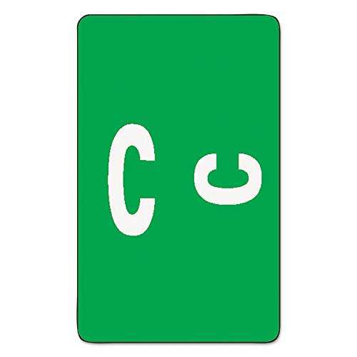 Smead 67173 Alpha-Z Color-Coded Labels, Letter C, Dark Green, 100 Labels/Pack