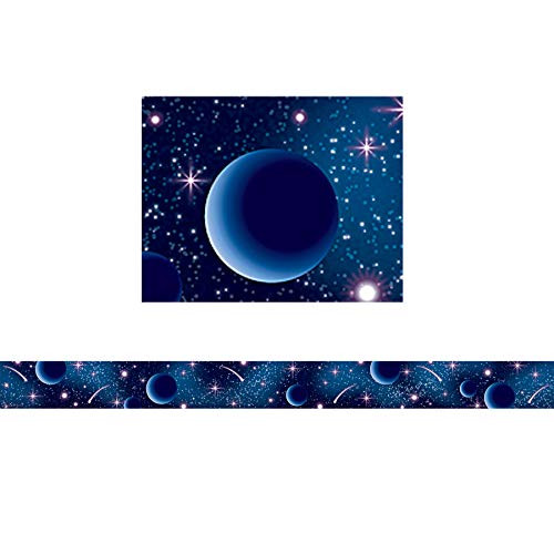 Teacher Created Resources Blue Stellar Space Straight Border Trim (5852)