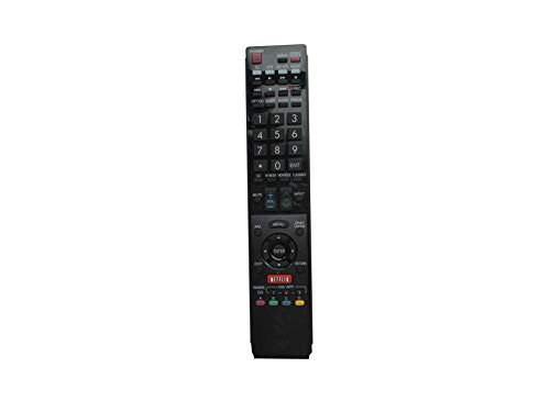 HCDZ Replacement Remote Control with Netflix Button for Sharp LC-52LE820UN LC-60LE810UN LC-60TQ15 LC-60UD27 Samrt 3D AQUOS LCD LED HDTV TV