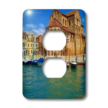 3dRose lsp_14443_6 Venice Italy 2 Plug Outlet Cover