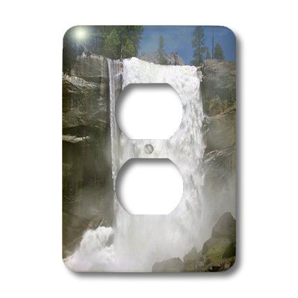 3dRose lsp_36435_6 Vernal Falls in Yosemite National Park 2 Plug Outlet Cover