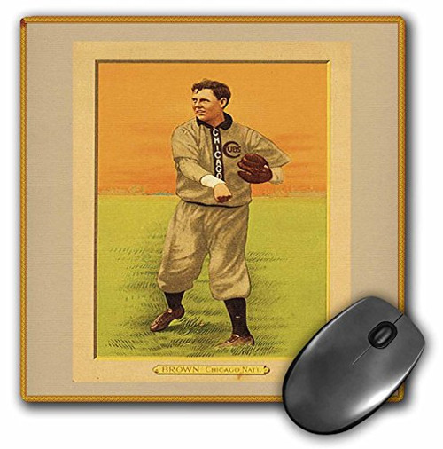 3dRose Vintage Baseball Cub in Tan Frame - Mouse Pad, 8 by 8" (mp_38941_1) 3dRose Vintage Baseball Cub in Tan Frame - Mouse Pad, 8 by 8" (mp_38941_1)