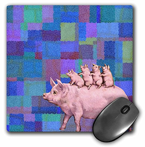 3dRose LLC 8 x 8 x 0.25 Inches Mouse Pad, Vintage Pigs on an Abstract Background by Angelandspot (mp_130408_1) 3dRose LLC 8 x 8 x 0.25 Inches Mouse Pad, Vintage Pigs on an Abstract Background by Angelandspot (mp_130408_1)