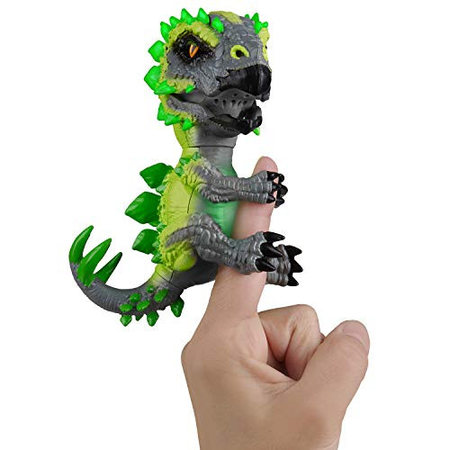 WowWee Untamed Radioactive Stegosaurus - Whiplash (Green)- Interactive Toy