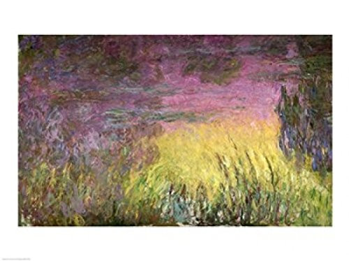 Waterlilies at Sunset 1915-26 (detail of left side) Poster Print by Claude Monet (24 x 18)