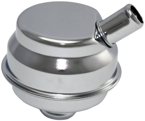 Mota Performance A70160 Chrome Plated Push-In Valve Cover Oil Filler Breather Mopar Style 1"" Stem with 5/8"" Vent Tube