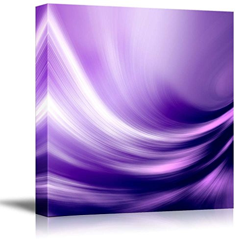 wall26 - Canvas Prints Wall Art - Electric Waving Purples | Modern Wall Decor/Home Decoration Stretched Gallery Canvas Wrap Giclee Print. Ready to Hang - 24" x 24"