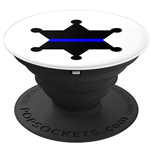 Thin Blue Line Police Support Officer Badge Gift PopSockets Grip and Stand for Phones and Tablets Thin Blue Line Police Support Officer Badge Gift PopSockets Grip and Stand for Phones and Tablets