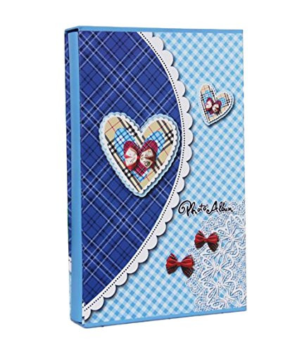 WEI LONG Photo Album Hold 300 Pockets, 4"x 6" Photos, (Lover, Blue)