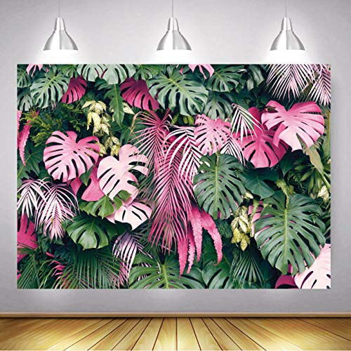 LTLYH 7x5ft Tropical Photography Backdrop Forest Vine Jungle Palms Tree Flower Photo Background Artistic Portrait Wild Theme Birthday Party Studio Props A053