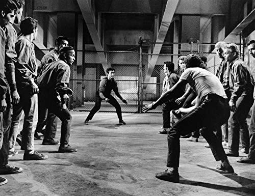 Posterazzi EVCMBDWESIEC030 West Side Story, George Chakiris (Center), Russ Tamblyn (Right in T-Shirt), 1961 Photo Print, 8 x 10, Multi