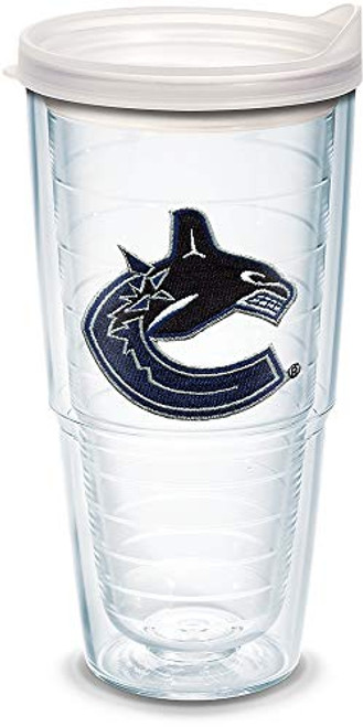 Tervis 1044688 NHL Vancouver Canucks Primary Logo Tumbler with Emblem and Frosted Lid 24oz, Clear Tervis 1044688 NHL Vancouver Canucks Primary Logo Tumbler with Emblem and Frosted Lid 24oz, Clear