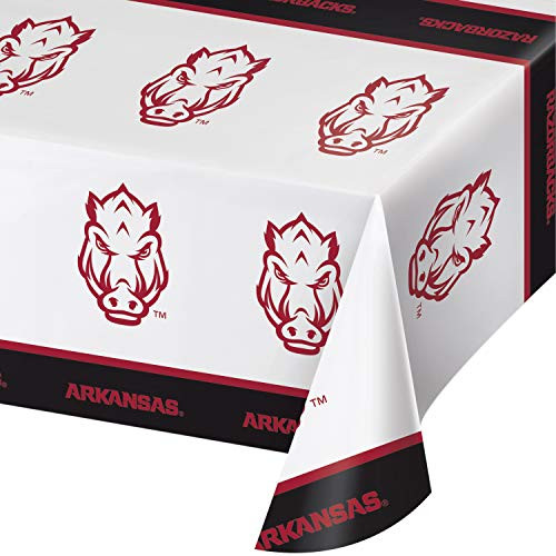 University of Arkansas Plastic Tablecloths, 3 ct