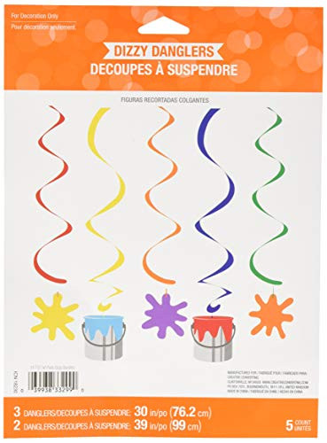 Creative Converting 317727 Festive Art Party Decoration Hanging D?r, Multi Sizes, Multicolor