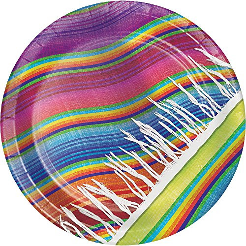 Creative Converting 322290 96 Count Sturdy Style Dinner/Large Paper Plates, Serape