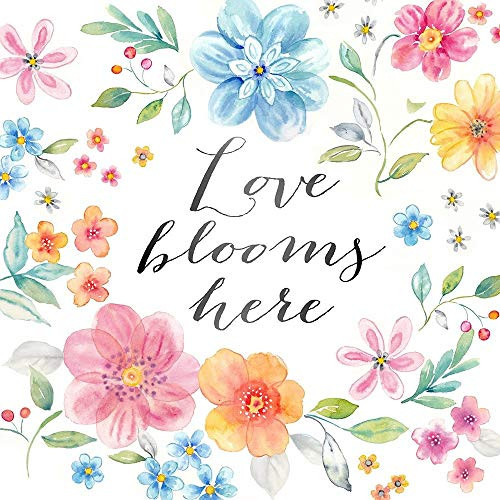 Posterazzi PDXRB13658CCSMALL Whimsical Blooms Sentiment I Photo Print, 12 x 12, Multi