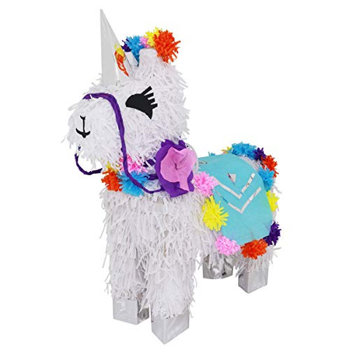 Lytio Unicorn Llama Pinata Handmade Ideal for Girl Birthday Party Supplies Magical Theme Party Favor Center Piece or Photo Prop Mexican Pi?? Game