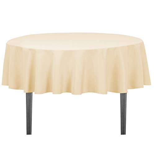 LinenTablecloth Round Polyester Tablecloth, 70-Inch, Cantaloupe