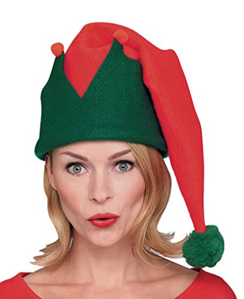 Rubie's Costume Men's Long Elf Hat, Red/Green, One Size