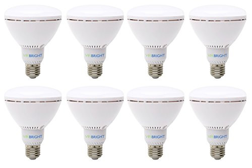 65 Watt Replacement BR30, LED Light Bulb, 8 Pack, Warm White, Dimmable E26 Edison Base, 90+ CRI