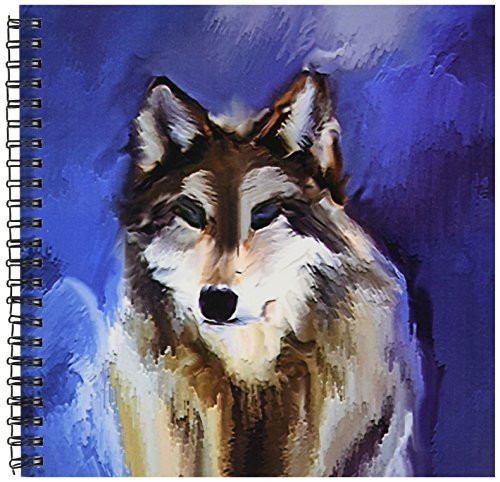 3dRose db_3347_1 Wolf Drawing Book, 8 by 8-Inch