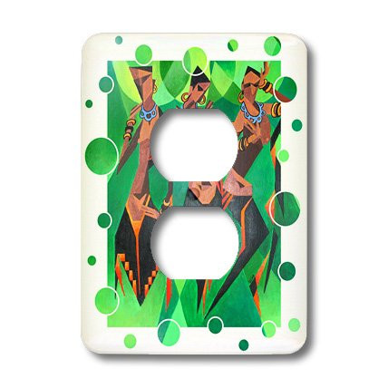 3dRose lsp_24919_6 Women African Dance Outlet Cover Multi-Color