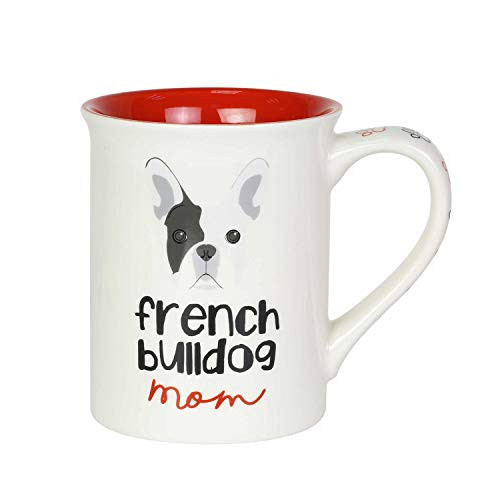 Enesco 6003694 Our Name is Mud French Bulldog Mom Coffee Mug, 16 Ounce, Multicolor