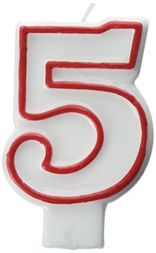 amscan #5 Molded Birthday Candles | Party Supply | 12 Ct.