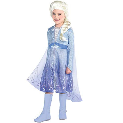 Party City Elsa Travel Costume for Girls, Frozen 2, Large, Includes Dress