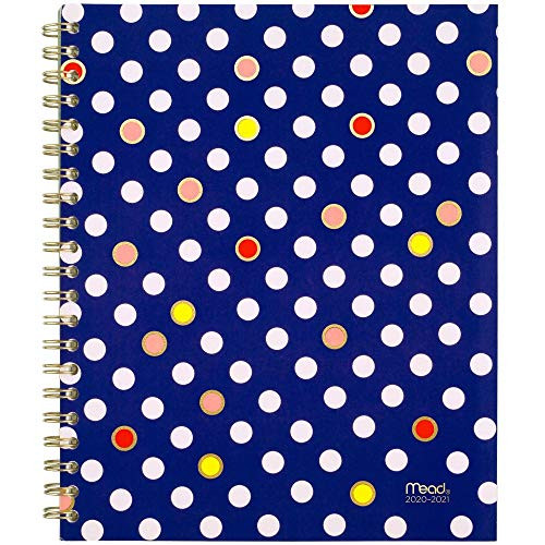 Academic Planner 2020-2021, Mead Weekly & Monthly Planner, 8-1/2" x 11", Large, Oxford Dots (1385D-905A)