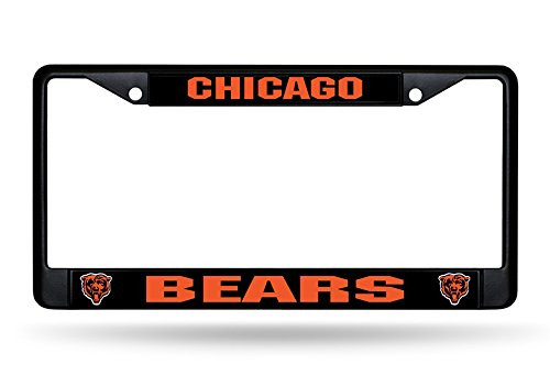 Rico Chicago Bears NFL Black Metal License Plate Frame