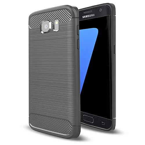 Vultic Carbon Fiber Samsung Galaxy S7 Case, Durable [Shock Absorption] Slim TPU Matte Lightweight Thin Bumper Cover for Samsung Galaxy S7 (Grey)