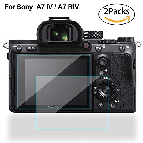 STSEETOP Screen Protector for Sony Alpha A7IV A7RIV, 2 Pack Tempered Glass Protective Screen Guard for Sony Alpha A7IV A7RIV A74 A7R4