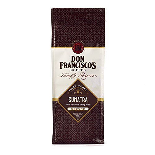 Don Francisco's Sumatra Ground Coffee, 100% Arabica Beans, Dark Roast (10 Ounce Bag)