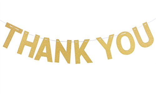 INNORU Thank You Banner - Wedding Bunting Photo Booth Props Anniversary Bridal Party Decoration Supplies