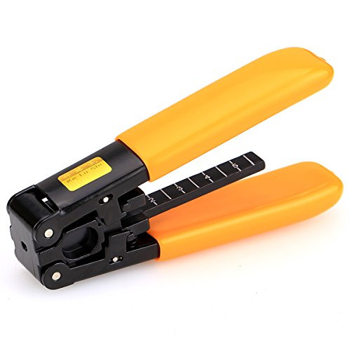 FTTH Fiber Optic Drop Cable Fiber Stripper Covered Wire Stripping Device (Orange)