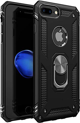 iPhone 7 Plus Case | iPhone 8 Plus Case [ Military Grade ] 15ft. Drop Tested Protective Case | Kickstand | Compatible with Apple iPhone 8Plus / iPhone 7 Plus- Black