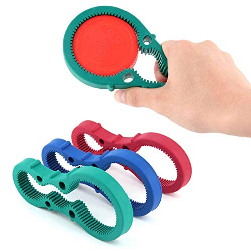 3in1 Container Bottle Jar Lid Can Opener Hand Easy Twist Kitchen Tool Silicon Jar Opener Screw Cap Jar Bottle Wrench (Red, Green, Blue Random color)