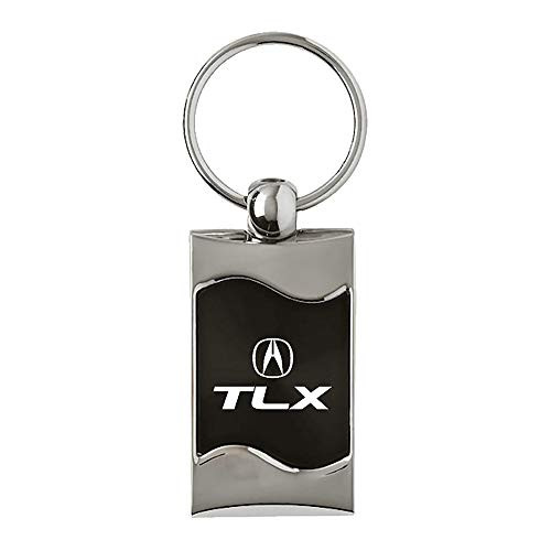 Upgrade Your Auto Acura TLX on Black Rectangular Wave Keychain - Officially Licensed