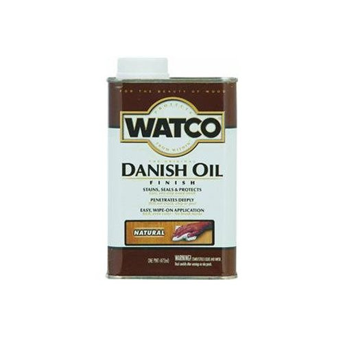Watco 242221 Danish Oil Wood Finish, Low VOC, Pint, Dark Walnut