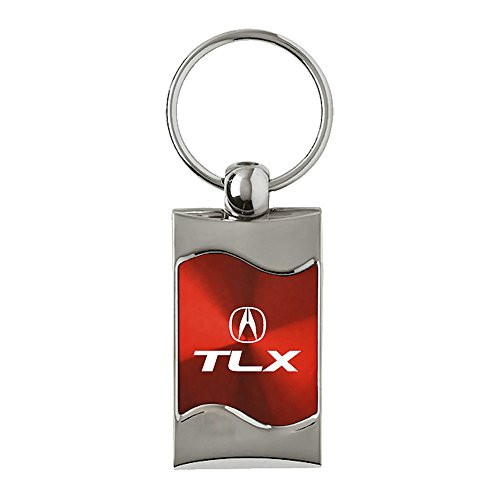 Upgrade Your Auto Acura TLX on Red Rectangular Wave Keychain - Officially Licensed