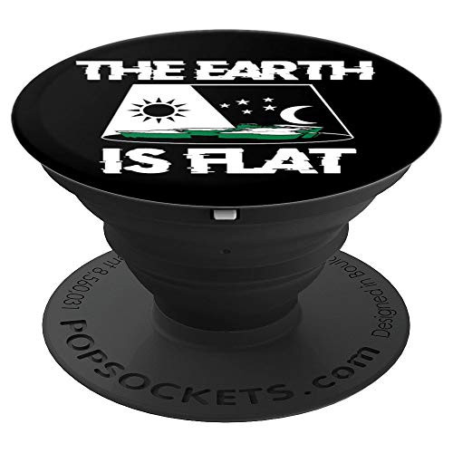 The Earth is Flat Flat Earth PopSockets Grip and Stand for Phones and Tablets