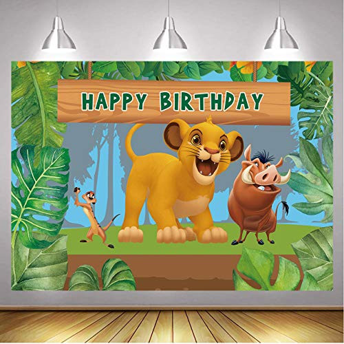 Daniu Cute Lion King Baby Simba Backdrop Jungle Safari Background Kids Childrens Birthday Party Photography Photo Baby Shower Backdrop Vinyl Decor 180cmx120cm Daniu Cute Lion King Baby Simba Backdrop Jungle Safari Background Kids Childrens Birthday Party Photography Photo Baby Shower Backdrop Vinyl Decor 180cmx120cm