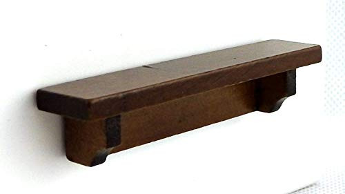 Melody Jane Dollhouse Accessory Walnut Shelf Miniature Wooden 1:12 Scale Wall Shelves