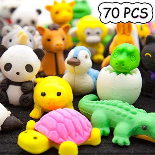 LanMa 70PCS Animal Eraser Puzzle Erasers for Kids Classroom Party Favors Prizes Gifts Cute & Novelty Animal Pencil Erasers LanMa 70PCS Animal Eraser Puzzle Erasers for Kids Classroom Party Favors Prizes Gifts Cute & Novelty Animal Pencil Erasers