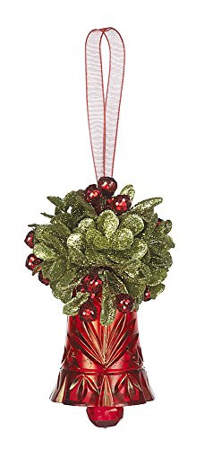 Ganz Kissing Krystal Mistletoe Bell Ornament KK270