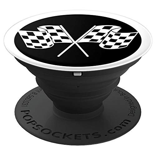 Racing Design Finish Line Victory Lane Flags Checkered Flag PopSockets Grip and Stand for Phones and Tablets