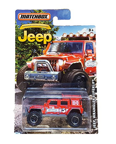 MATCHBOX LIMITED EDITION JEEP ANNIVERSARY RED JEEP WRANGLER SUPERLIFT DIE-CAST