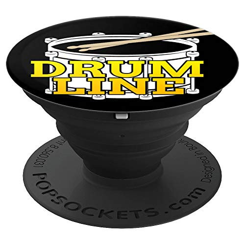 Drum Line Snare Drum - School Marching Band Drummer PopSockets Grip and Stand for Phones and Tablets