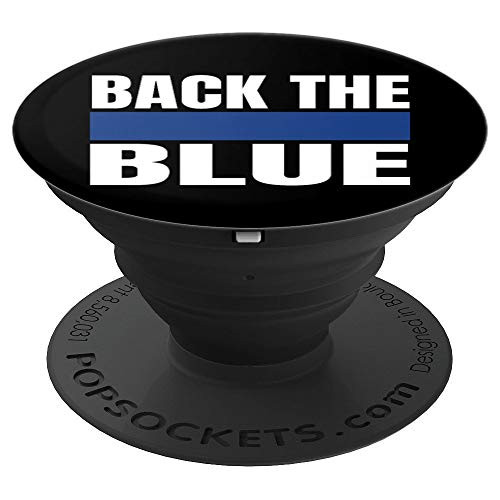 Back The Blue Thin Line PopSockets Grip and Stand for Phones and Tablets